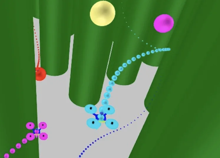 Quadrotor swarm collision avoidance teaser